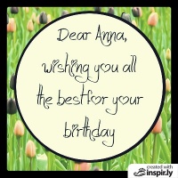 Wishing you all the best for your birthday
