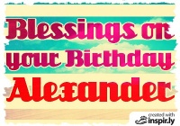 Blessings on your birthday